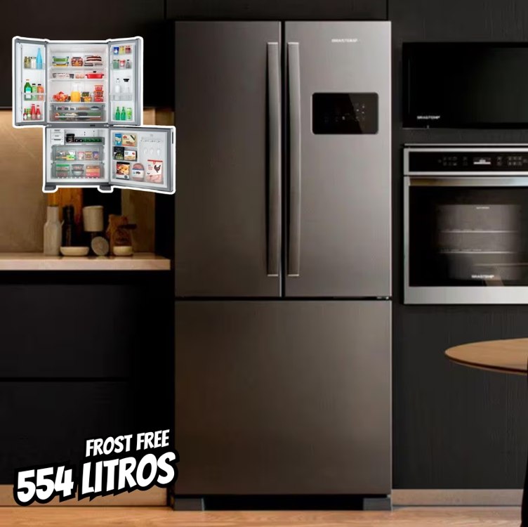 Geladeira Brastemp Frost Free French Door A+++ 554 Litros Co Cor Inox