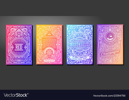 label on color gradient background vintage logo vector 23394750