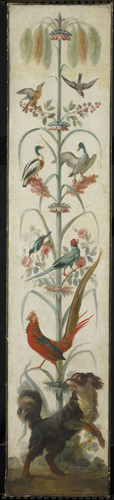 Unknown Декоративная роспись с растениями и животными, 1799, 219 cm х 46 cm, Холст, масло