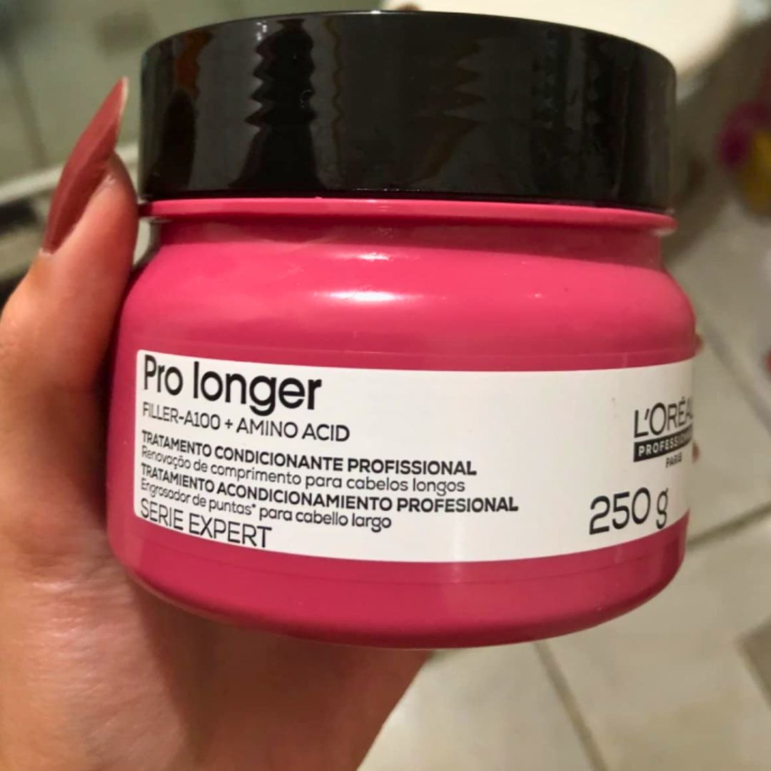 L’Oréal Professionnel Máscara de Tratamento Pro Longer, Reduz a Quebra e a Aparência de Pontas Duplas, Adiciona Suavidade e Brilho, Para Cabelos Finos e com Afinamento, 250g