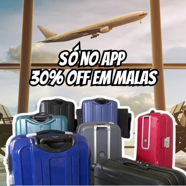 Só no APP – 30% off em Malas AMERICAN TOURISTER e Samsonite