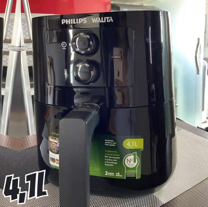 Fritadeira Airfryer Série 3000, Philips Walita, com 4.1L de capacidade, Preta, 1400W, RI9201/91