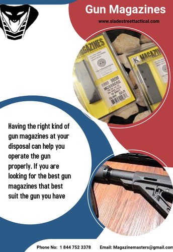 Having the right kind of gun magazines at your disposal can help you operate the gun properly. If you are looking for the best gun magazines that best suit the gun you have, then you have come to the right place. At this online store, you are going to explore high quality gun magazines in the best price. There is hardly any other service provider in this segment that has such a wide range of gun magazines available for the customers. The price is good and the product you get is of high quality.  Visit Us https://www.sladestreettactical.com/