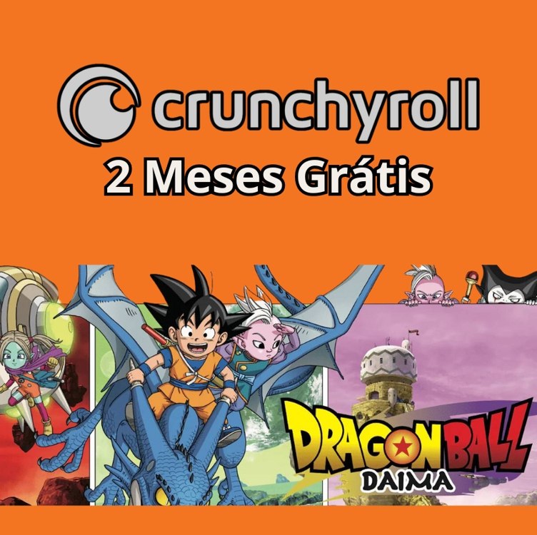 Ganhe 2 meses Grátis de Assinatura Crunchyroll Mega Fan – Dragon Ball Daima, One Piece, Demon Slayer