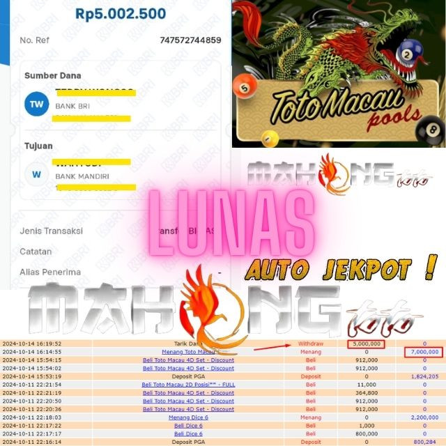 SELAMAT KEPADA ID XXXX JACKPOT POOL TOTOMACAU DI WEB MAHONGTOTO