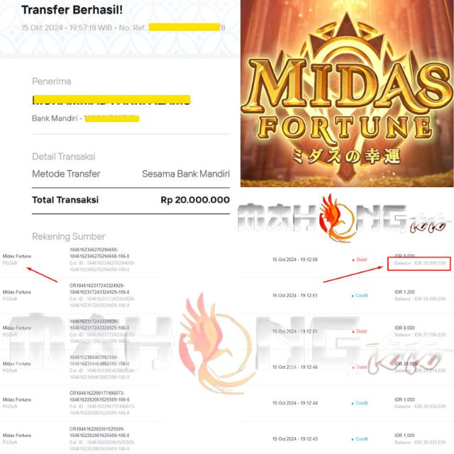 SELAMAT KEPADA ID XXXX JACKPOT PERMAINAN Midas Fortune DI WEB MAHONGTOTO