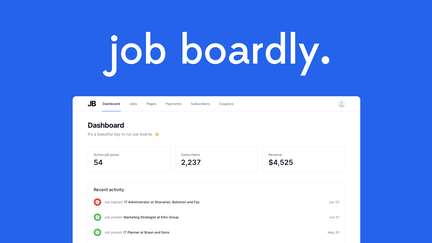 Launch and monetize your own job board with this flexible builder