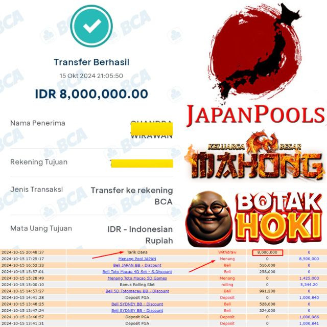 SELAMAT KEPADA ID XXXX JACKPOT JAPAN POOL DI WEB BOTAKHOKI