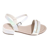 sandalia paris branco holografico