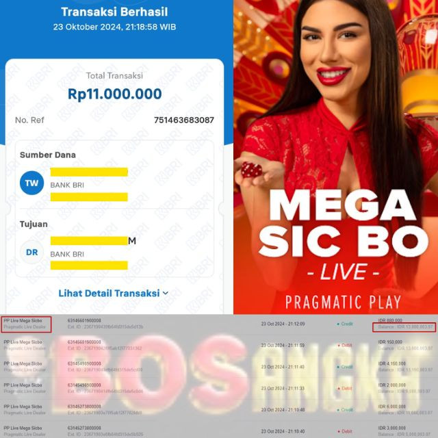 SELAMAT KEPADA ID XXXX JACKPOT PERMAINAN Live Mega Sic Bo - Pragmatic Play DI WEB BOSANGKA