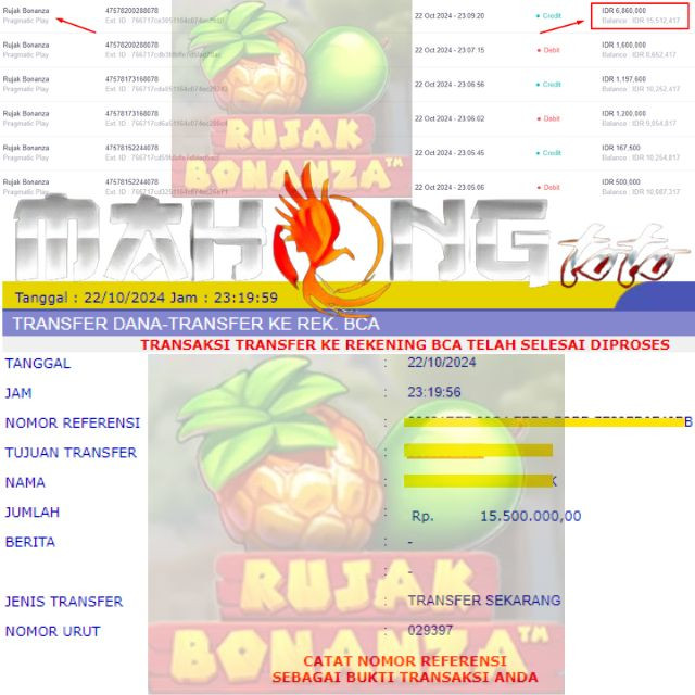 SELAMAT KEPADA ID XXXX JACKPOT PERMAINAN Rujak Bonanza Slot by Pragmatic Play DI WEB MAHONGTOTO