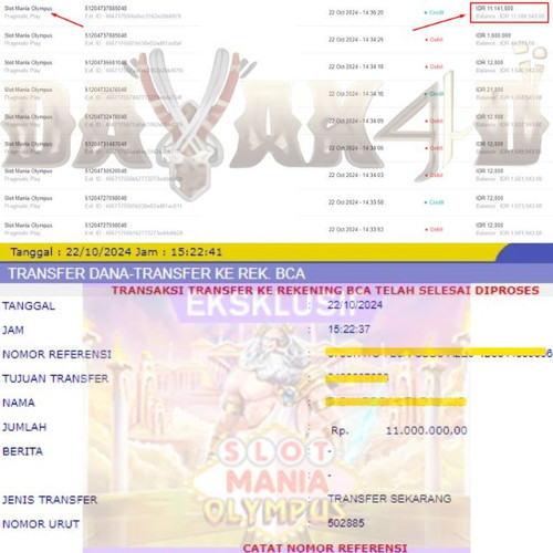 SELAMAT KEPADA ID XXXX JACKPOT PERMAINAN SLOT MANIA OLYMPUS DI WEB DAYAK4D
