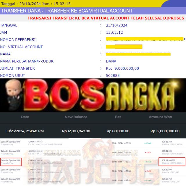 SELAMAT KEPADA ID XXXX JACKPOT PERMAINAN Gates of Olympus 1000 Slot - Pragmatic Play DI WEB BOSANGKA