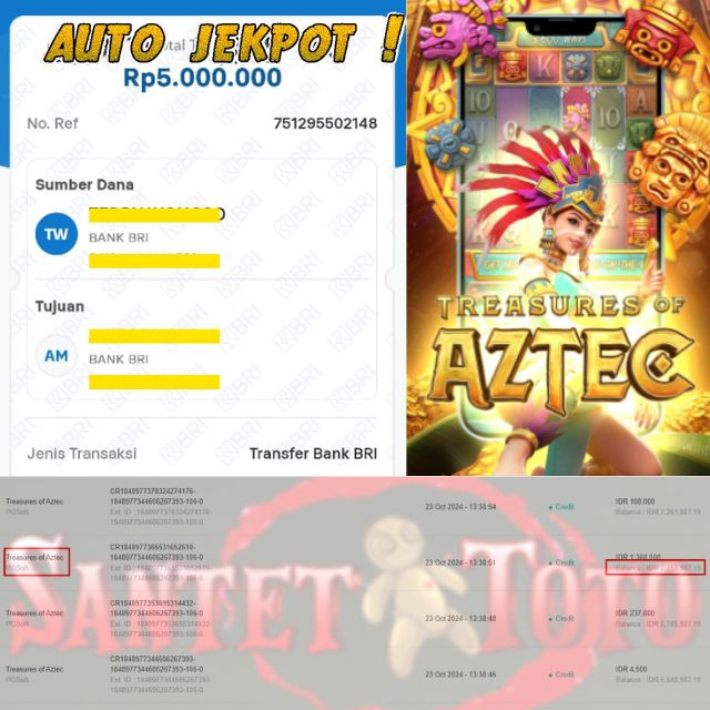 SELAMAT KEPADA ID XXXX JACKPOT PERMAINAN Treasures of Aztec Slot - PG Soft DI WEB SANTETTOTO