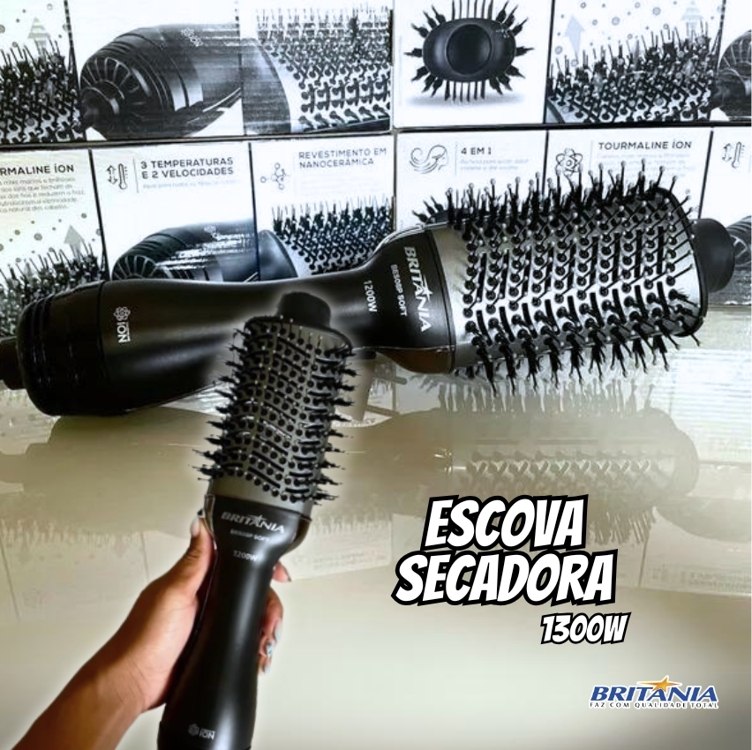 Escova Secadora Britânia BES08P 1300W – Bivolt