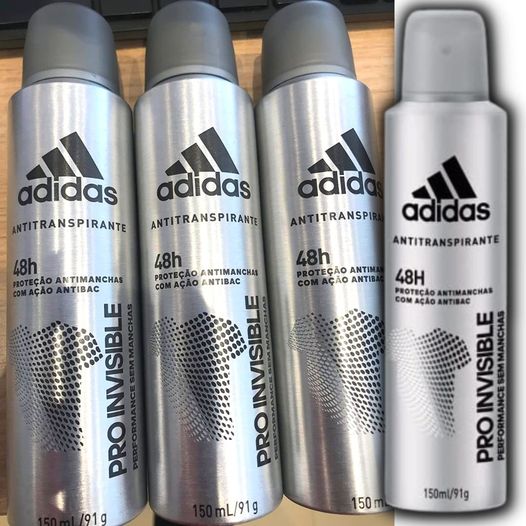 Adidas Pro Invisible – Desodorante Masculino, 150Ml, 1 Unidade