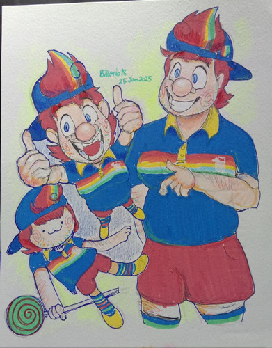 Trickster!Bill Newton aka SourBill redrawn in paper 2025 cropped