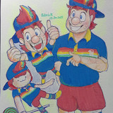 Trickster!Bill Newton aka SourBill redrawn in paper 2025 cropped