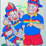 Trickster!Bill Newton aka SourBill redrawn in paper 2025