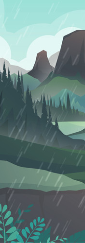 Peaceful hill and forest tree and mountains rock, Beautiful landscape, outdoors adventure on green a.jpg