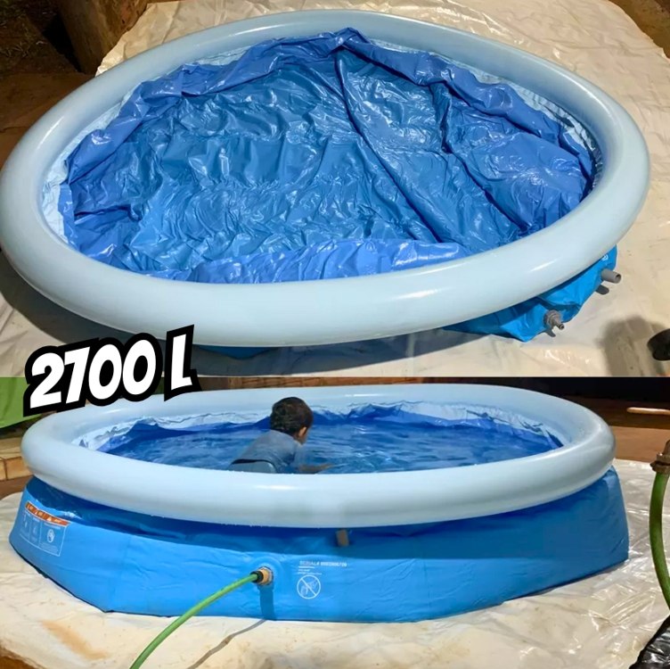 Piscina Redonda Inflável 2700l 2,44m X 66cm Bel Lazer Azul