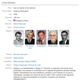 Con la muerte en los talones ficha