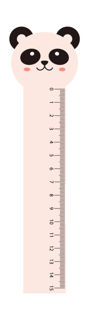 Vector cute measuring ruler set. School rulers with kawaii animals. Panda, frog and giraffe smiling .jpg