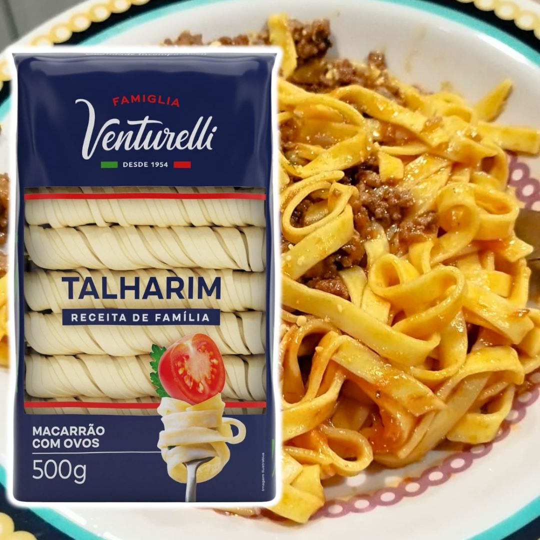 FAMIGLIA VENTURELLI Massa Tipo Caseira Talharim Famiglia Venturelli 500G – Feita Sem Processo De Fritura