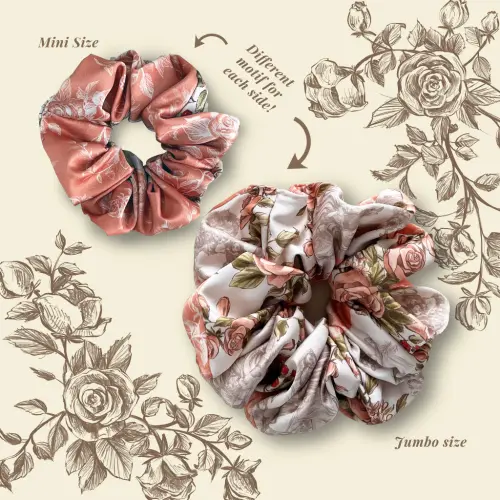 Scrunchie The Milkmaid en Rose Jumbo Mini.webp