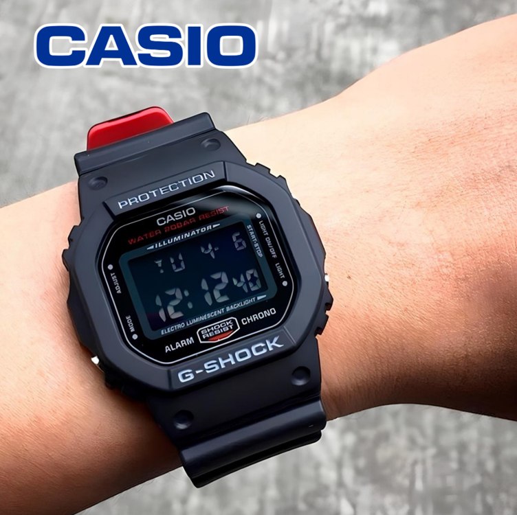 Relógio Casio G-shock Masculino Digital Dw-5600uhr-1dr