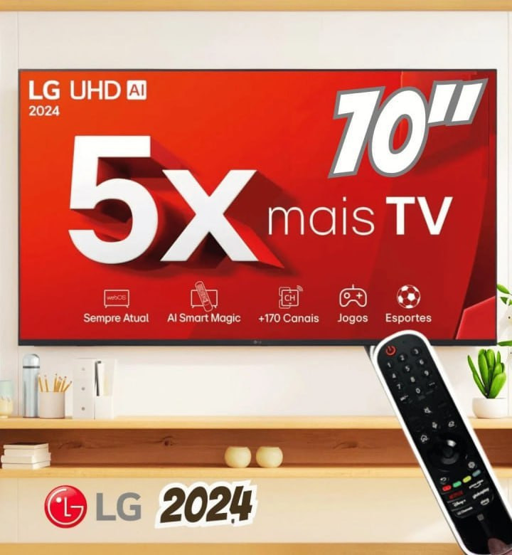 Smart Tv 4k 70 LG Uhd 70ut8050 Processador 5 Ger7 Ai