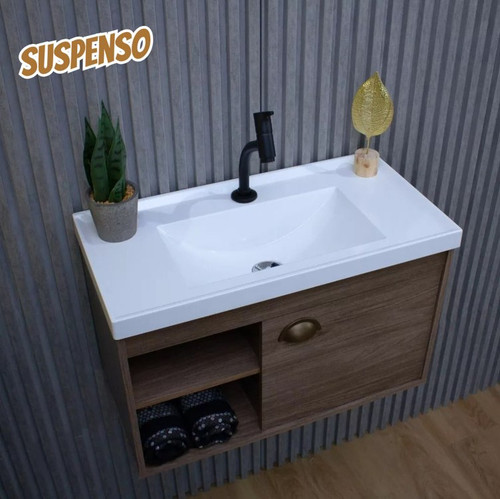 Gabinete Banheiro Kit Armario Suspenso 63 Mdf Cuba Monza Cor do móvel Marrom.jpg