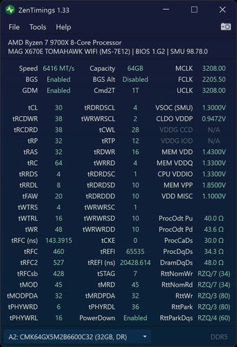 ZenTimings Screenshot