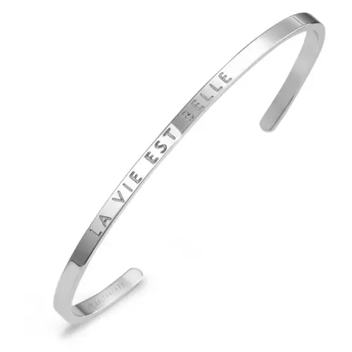 Mantra Cuff LA VIE EST BELLE.webp