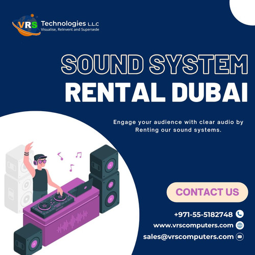 Make your nightclub the ultimate party destination with VRS Technologies LLC’s premium sound systems. Our Sound System Rental Dubai company ensure exceptional audio quality for all your events. From compact setups to advanced systems, we have everything to suit your requirements. Call us at +971-55-5182748 now.

Visit: https://www.vrscomputers.com/computer-rentals/sound-system-rental-in-dubai/