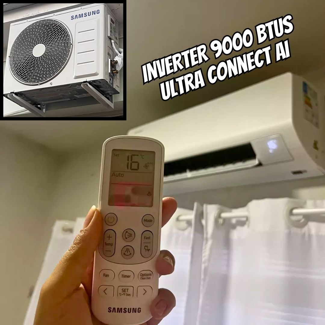 Ar-condicionado Split Samsung Digital Inverter Ultra Connect AI 9.000 BTUs Frio AR09DYFZAWKNAZ