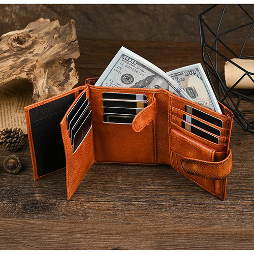 portofel de barbati pentru barbati portmoneu de piele naturala handmade lucrat manual cadou