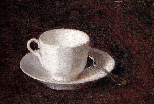 Fantin Latour Henri White Cup And Saucer