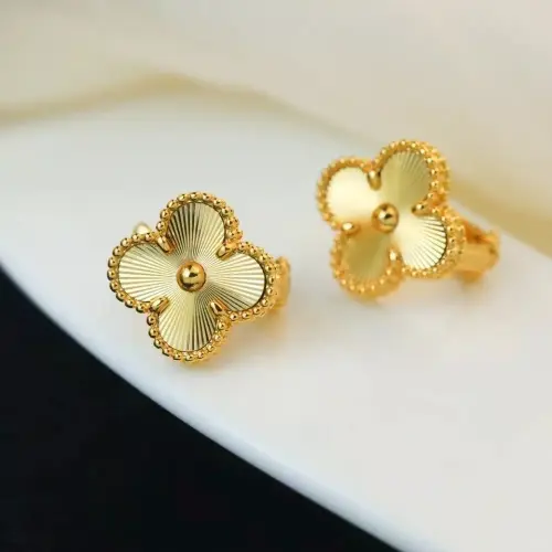 Van Cleef & Arpels Vintage Alhambra Earrings Guilloche 18K Yellow Gold4.webp