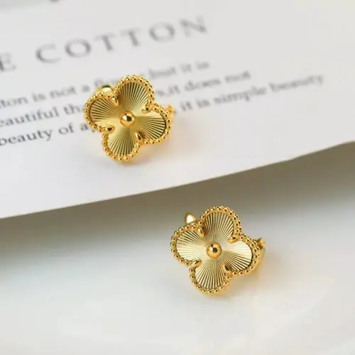 Van Cleef & Arpels Vintage Alhambra Earrings Guilloche 18K Yellow Gold0.webp