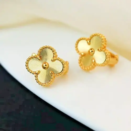 Van Cleef & Arpels Earrings Vintage Alhambra Earrings Guilloche 18K Yellow Gold1.webp