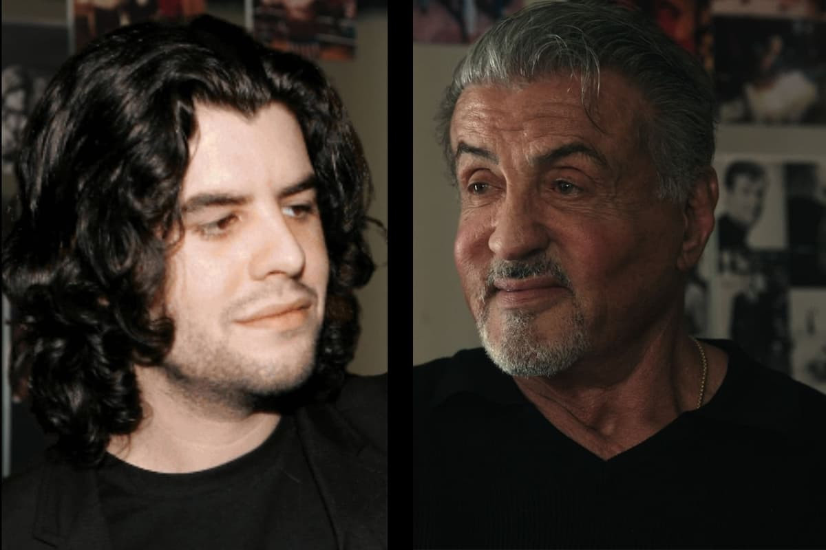 Sage Stallone e Sylvester Stallone insieme in una foto pubblica, simbolo del loro legame padre-figlio.
