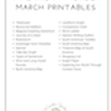 Walking in Wonder Curriculum 1st Grade 08.5 March Printables