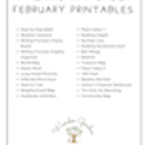 Walking in Wonder Curriculum 1st Grade 07.5 February Printables