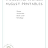 Woodland Wonder Curriculum Preschool 01.5 August Printables