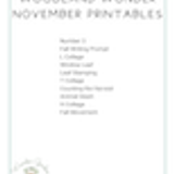 Woodland Wonder Curriculum Preschool 04.5 November Printables