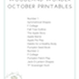Woodland Wonder Curriculum Preschool 03.5 October Printables