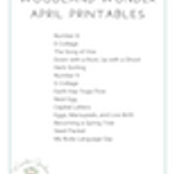 Woodland Wonder Curriculum Preschool 09.5 April Printables