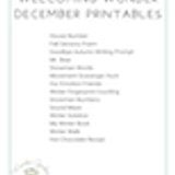 Welcoming Wonder Curriculum Kindergarten 05.5 December Printables