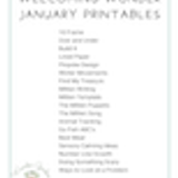 Welcoming Wonder Curriculum Kindergarten 06.5 January Printables